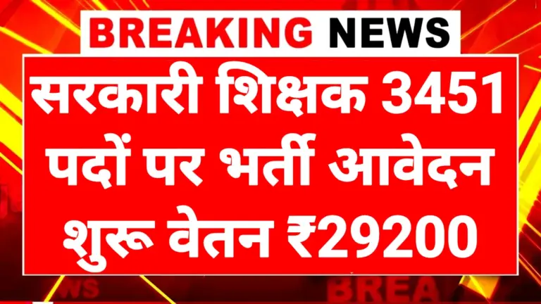 Govt Teacher Bharti 2025